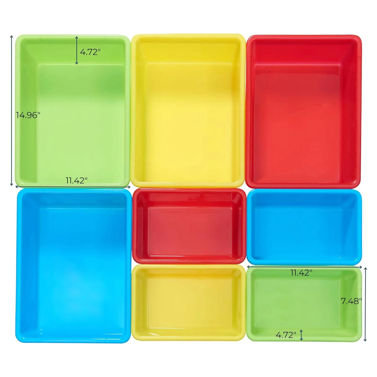 2026 NEW Sturdis Kids Toy Storage Organizer With Bookshelf and White Bins