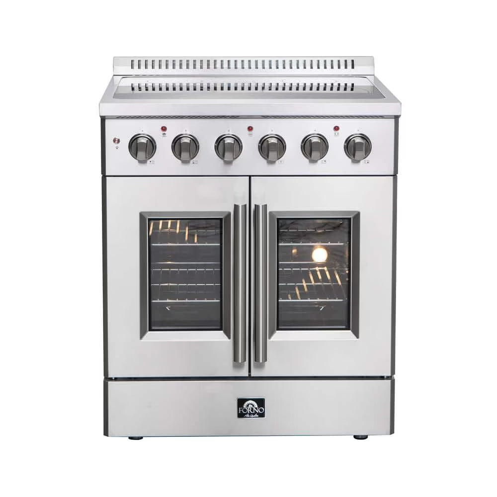 2026 NEW Forno Galiano 30-Inch Freestanding French Door Electric Range, True Convection, Energy Efficient