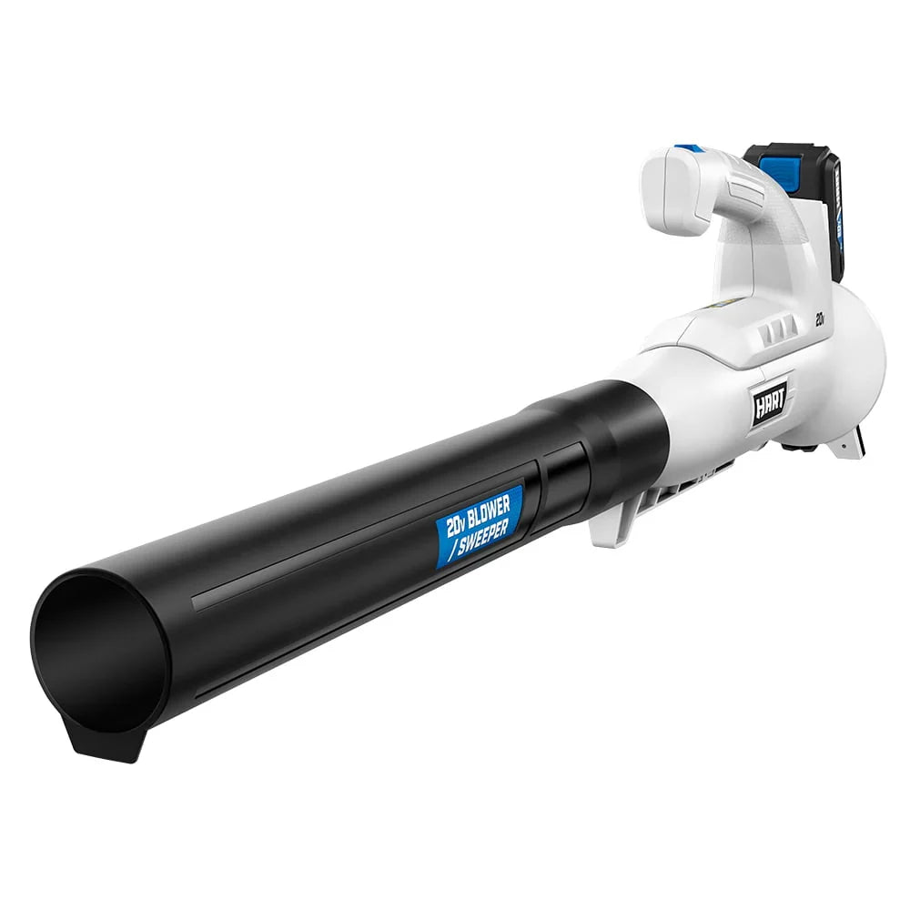2026 NEW Hart 20-Volt 200 CFM Bazooka Blower Kit, (1) 20-Volt 2Ah Lithium-Ion Battery and Charger