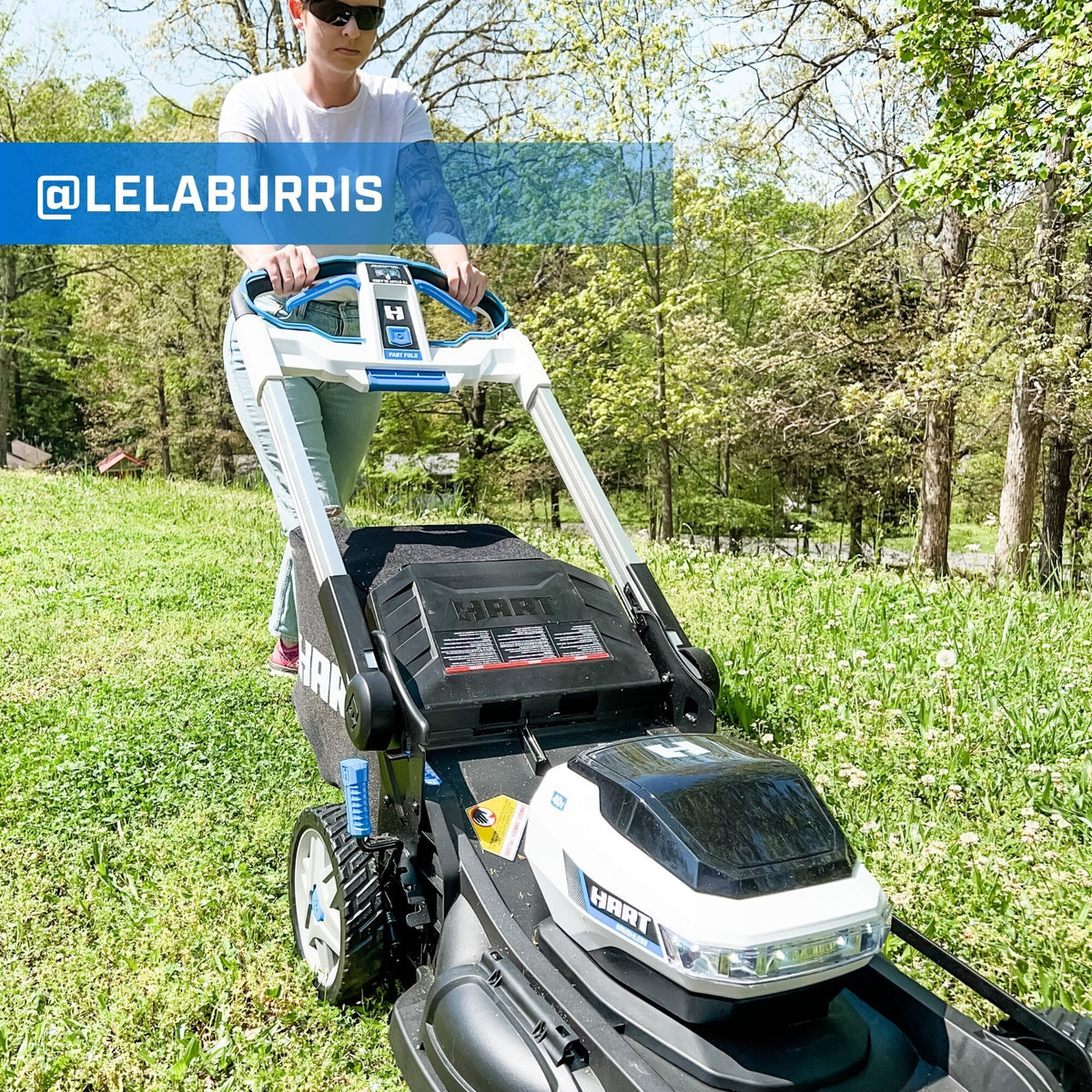 2026 NEW HART 40-Volt 21-inch Supercharge 3-in-1 Self-Propelled Mower Kit, (2) 6.0Ah Lithium-Ion Batteries