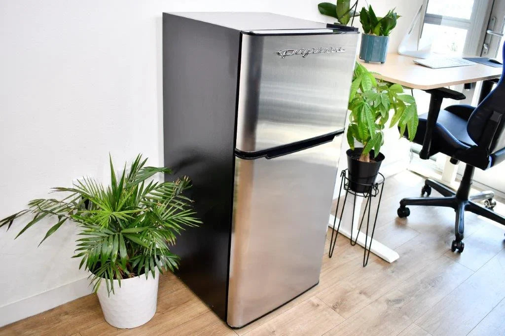 2026 NEW Frigidaire, 4.5 Cu. ft., 2 Door Compact Refrigerator-Chrome Trim, EFR451, Platinum