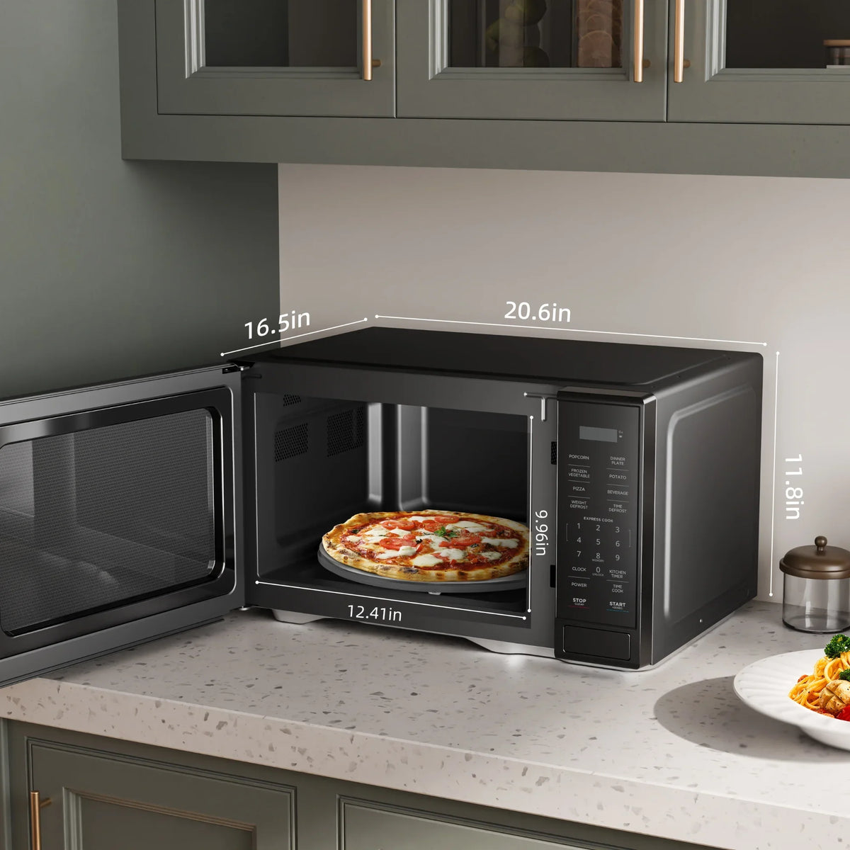 2026 NEW Mainstays 1.1 Cu. ft Microwave Oven in Black