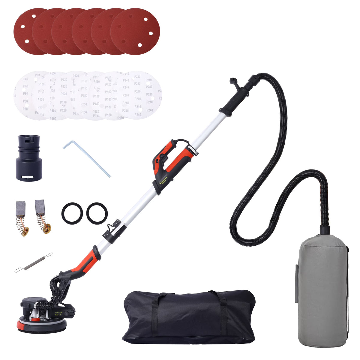 2026 NEW Faitaliicy Drywall Sander Vacuum Dust Collection Wall Sander With Foldable Handle 6.5A 780W Electric Drywall Sander With Variable Speed 900-1800RPM