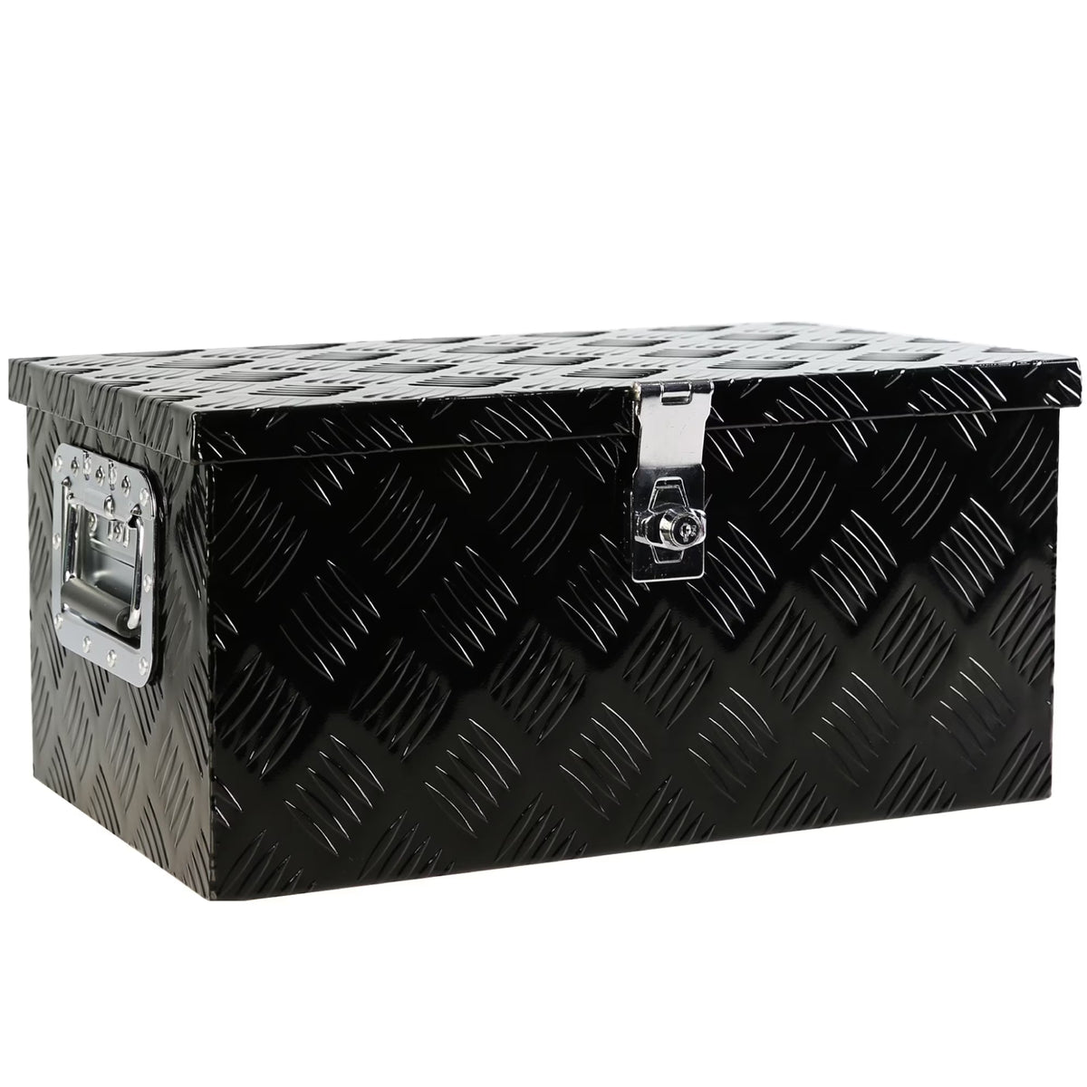 2026 NEW 20'' Metal Truck Tool Box, Aluminum Tool Box Storage Organizer for Truck Bed Trailer Pickup ATV, Lockable Tools Underbody Organizer W/Side Handle