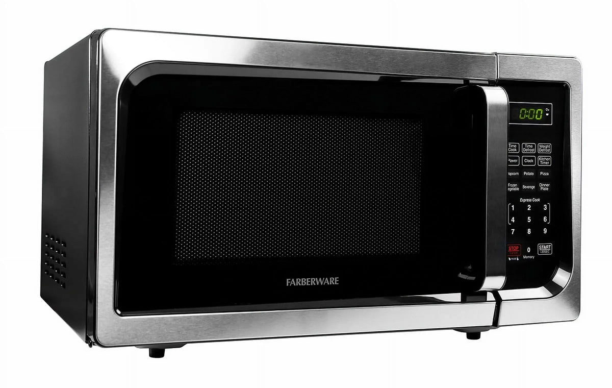 2026 NEW Farberware Classic 0.9 Cu. Ft 900-Watt Microwave Oven, Stainless Steel