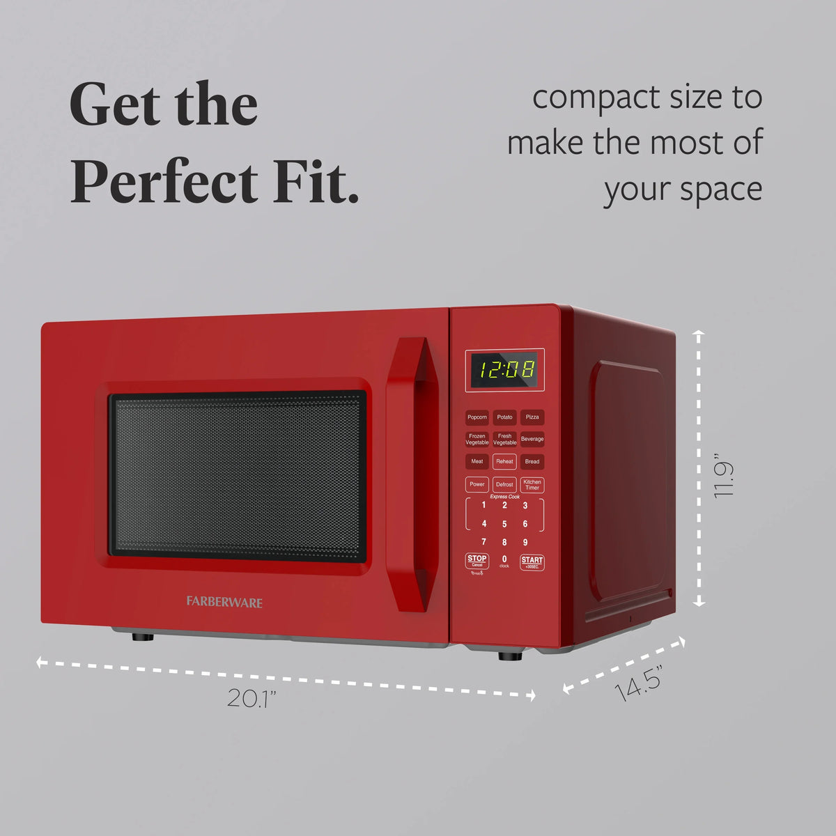 2026 NEW Farberware 1.1 Cu. Ft. 1000-Watt Compact Microwave Oven, Black