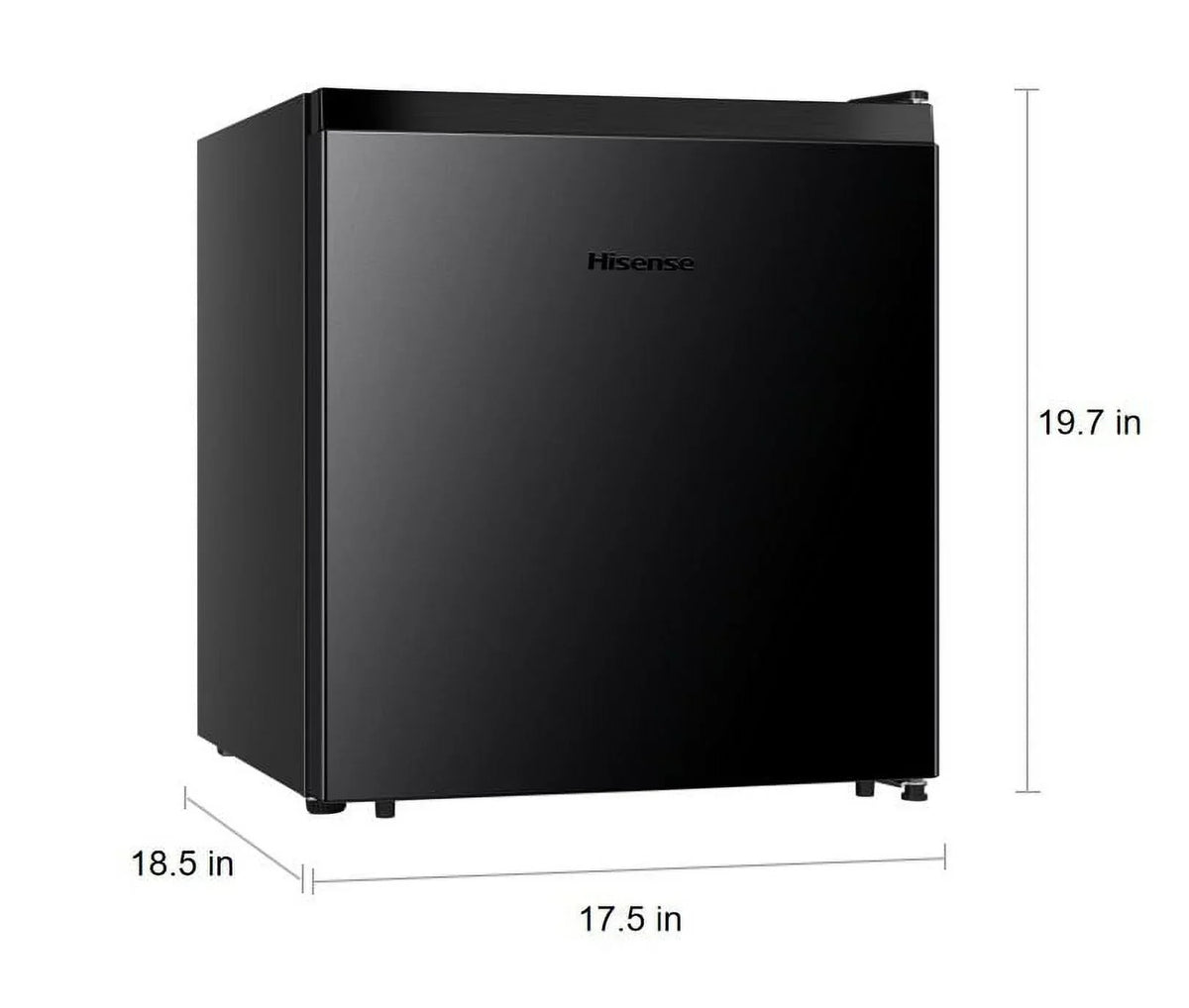2026 NEW Hisense 1.6 Cu ft Single Door Mini Fridge, Black, Energy Star, 1 Year Warranty, WMS017M6XBE New