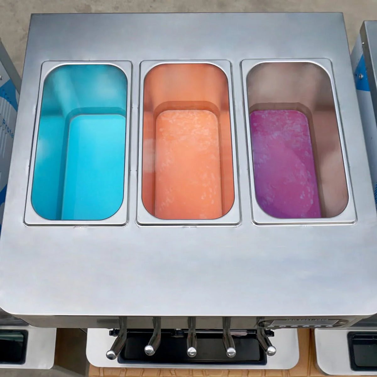 2026 NEW Kolice Commercial ETL 5 Flavors Soft Serve Ice Cream Machine,gelato soft ice cream maker -5 Different Discharge Nozzles,Upper Tanks Refrigerated