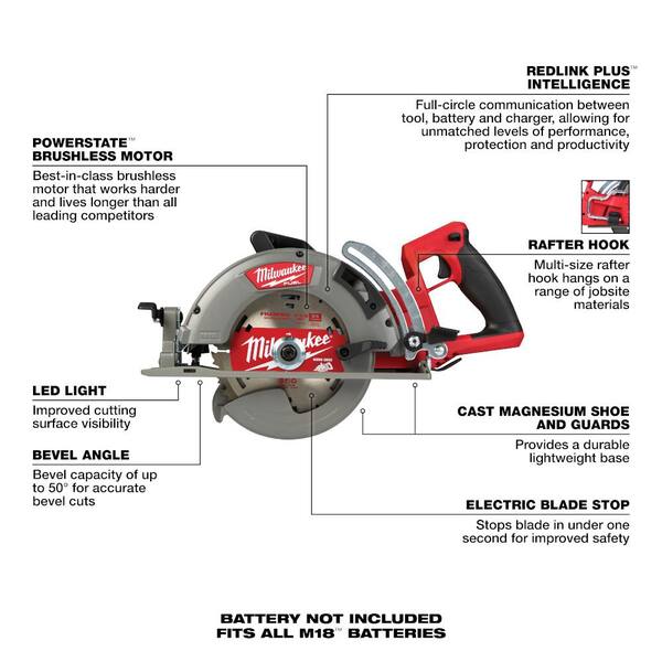 2026 NEW M18 FUEL 18-Volt Lithium-Ion Brushless Cordless SAWZALL w/7-1/4 in. Rear Handle Circ Saw, Two 6 Ah High Output Batteries