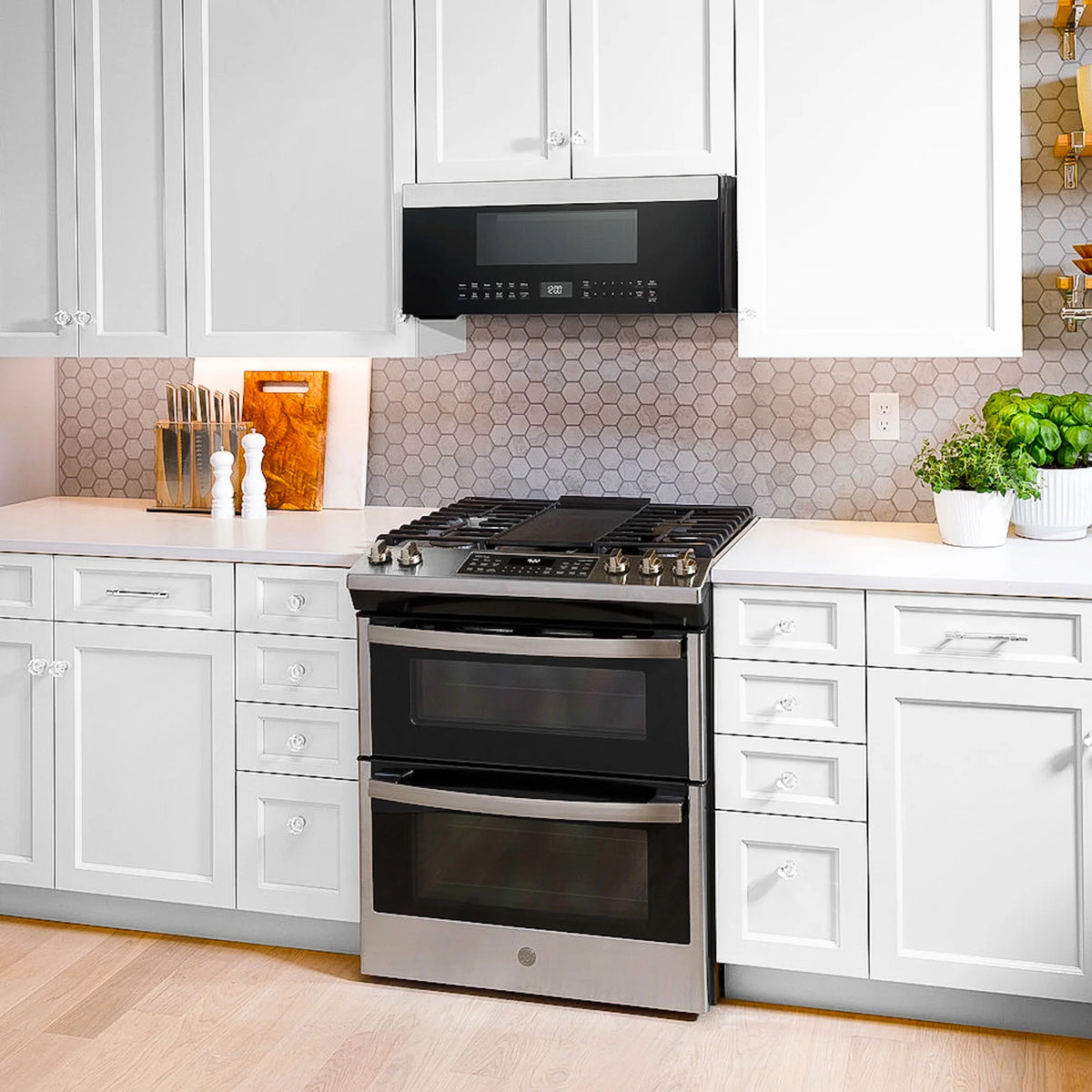 2026 NEW GE Profile 1.2 cu. ft. Low Profile Over-the-Range Microwave in Stainless Steel with Sensor Cooking, 1000W, 400 CFM Venting, LED Light