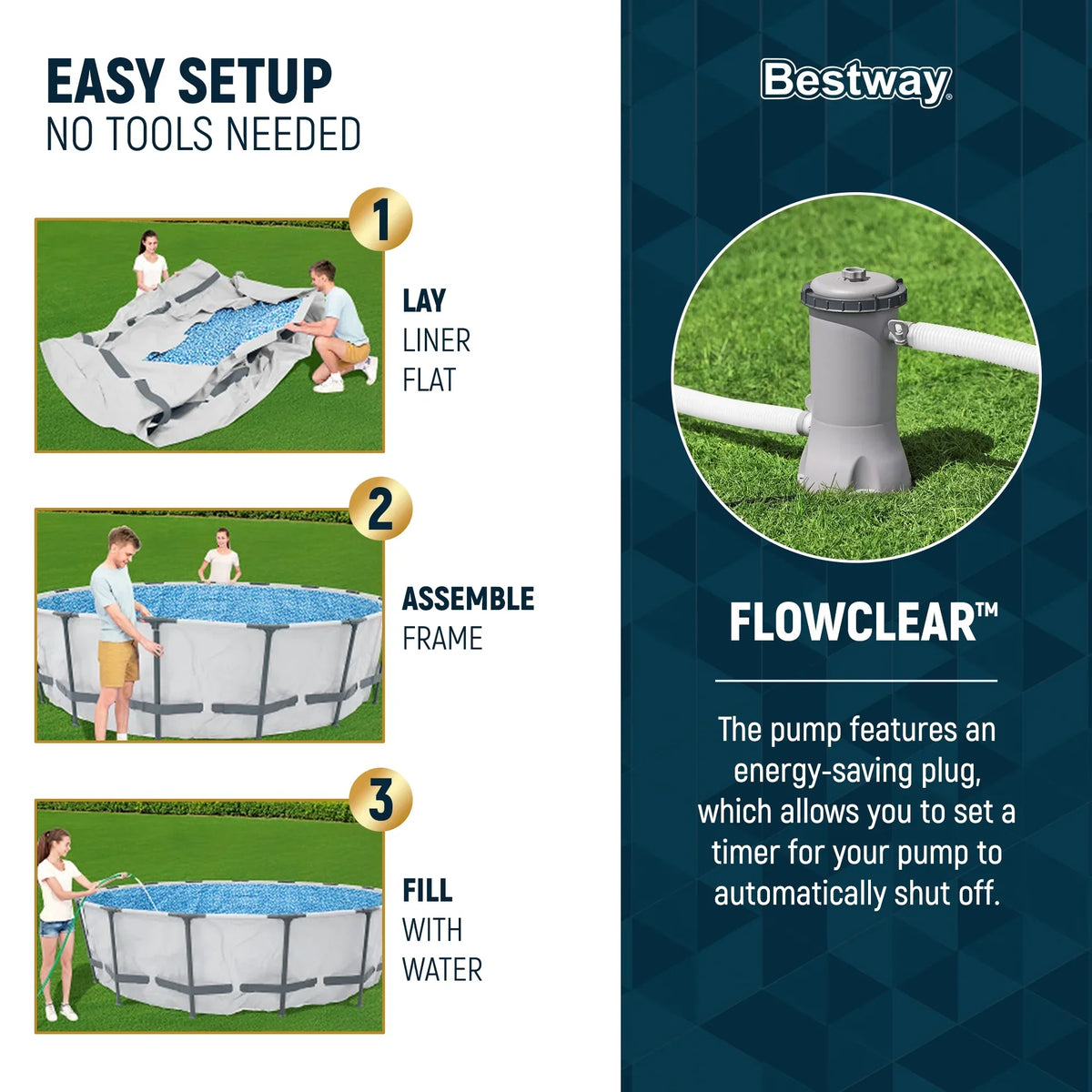 2026 NEW Bestway Steel Pro MAX 10' x 30" Above Ground Pool Set Round