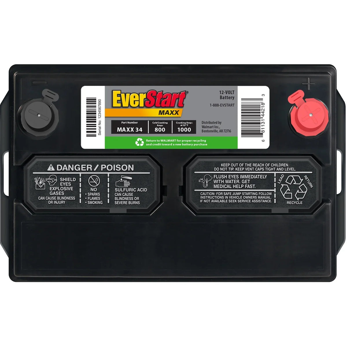 2026 NEW EverStart Maxx Lead Acid Automotive Battery, Group Size 34 12 Volt, 800 CCA