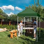 EAGLE PEAK 5x5 Pop up Canopy Tent Instant Outdoor Canopy Easy Set - up Straight Leg Folding Shelter(blue), Green