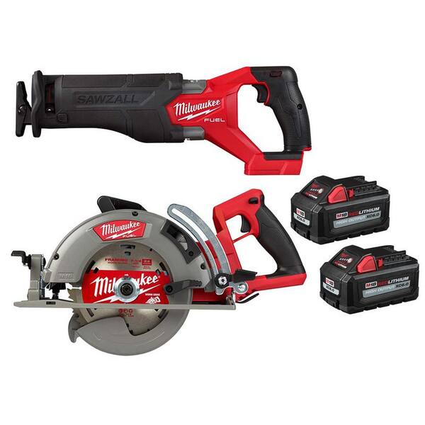 2026 NEW M18 FUEL 18-Volt Lithium-Ion Brushless Cordless SAWZALL w/7-1/4 in. Rear Handle Circ Saw, Two 6 Ah High Output Batteries