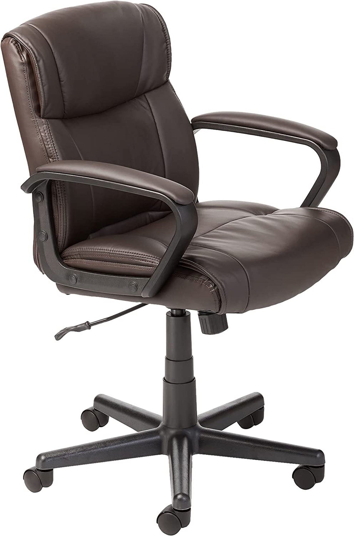 2026 NEW Office Computer Task Desk Chair with Padded Armrests, Mid-Back, Adjustable, 360 Swivel, Rolling, 275 Pound Capacity, 24inchD x 24.2inchW x 34.8inchH