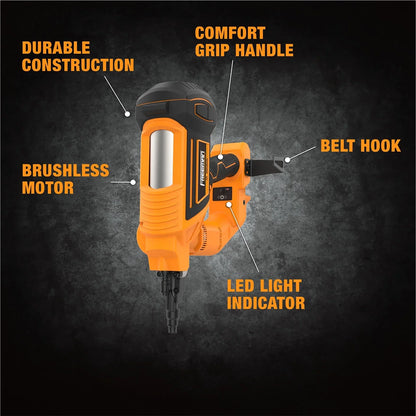 2026 NEW Freeman PE20VTCNPN 20 Volt Cordless and Brushless 3" Single Pin Concrete Nailer (Tool Only) -C 750 Shots per Charge