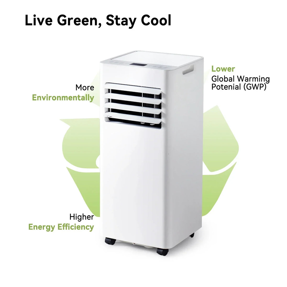 2026 NEW Bapipro 10,000 BTU Smart Portable AC - WiFi/Remote, 4-in-1 for 300 Sq.Ft, 24H Timer, Window Kit, "55dB, ETL Certified