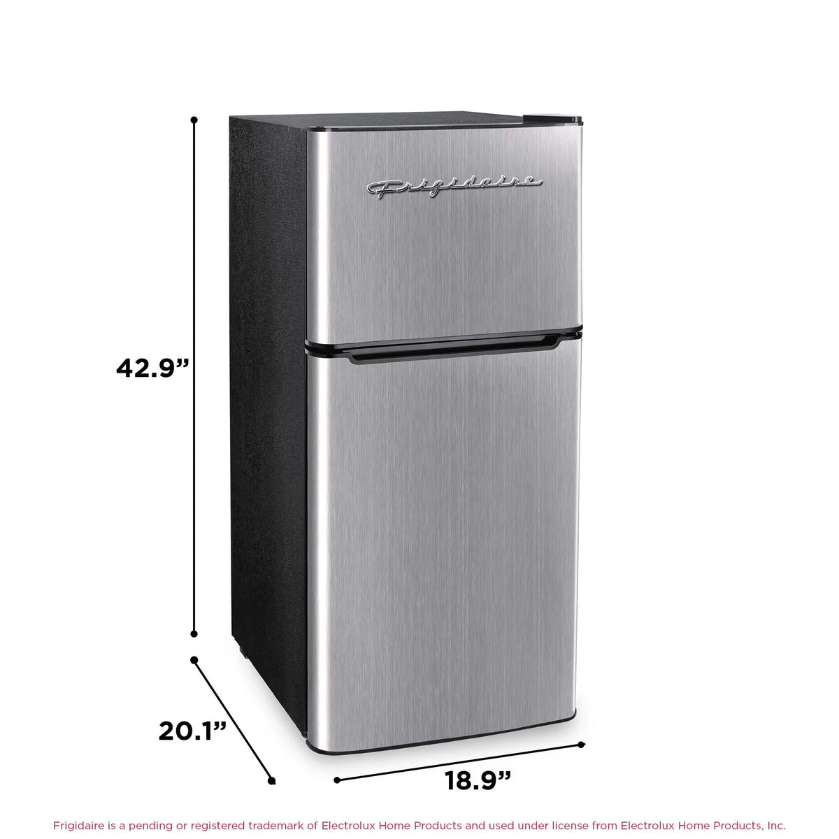 2026 NEW Frigidaire, 4.5 Cu. ft., 2 Door Compact Refrigerator-Chrome Trim, EFR451, Platinum
