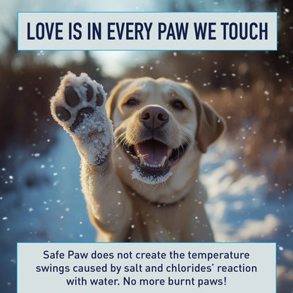 2026 NEW Safe Paw Pet Safe Ice Melt, 100% Salt and Chloride free with Traction Agent, Non-Toxic, Fast Acting, Lasts 3X Longer -C 35 Lbs