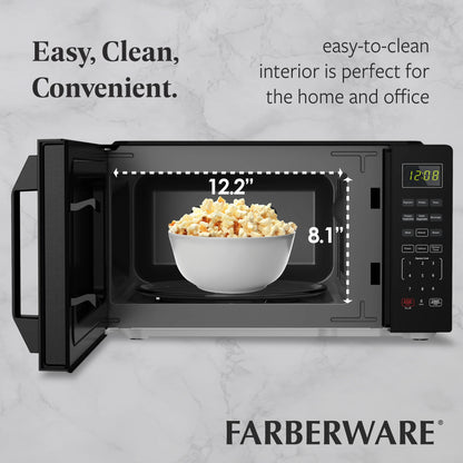 2026 NEW Farberware 1.1 Cu. Ft. 1000-Watt Compact Microwave Oven, Black