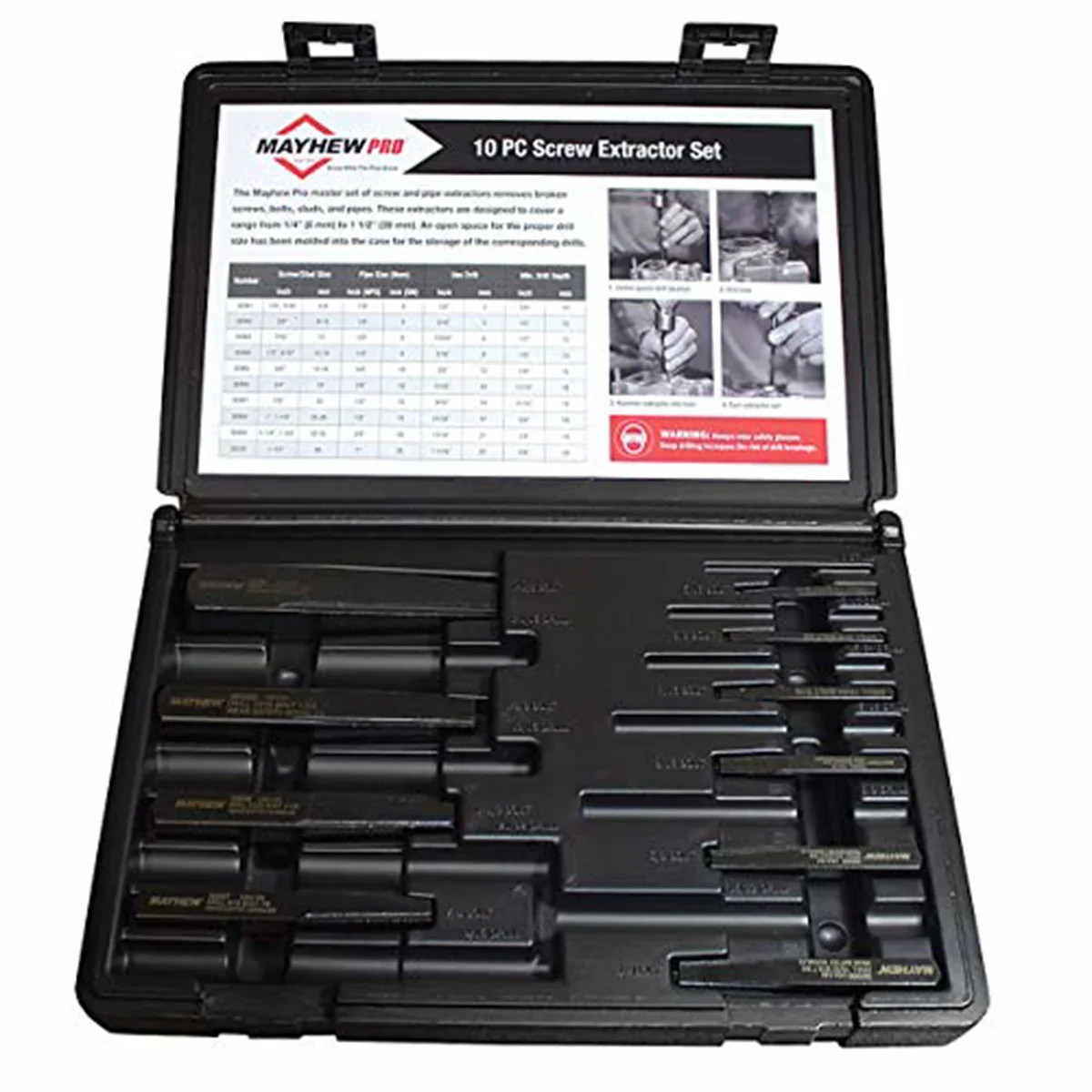 2026 NEW Mayhew Tools 37345 10-Piece Screw & Pipe Extractor Set