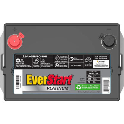 2026 NEW EverStart Platinum BOXED AGM Automotive Battery, Group Size 24F 12 Volt, 710 CCA