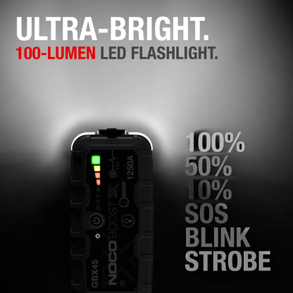 2026 NEW NOCO Boost X GBX45: 1250A 12V UltraSafe Portable Lithium Jump Starter