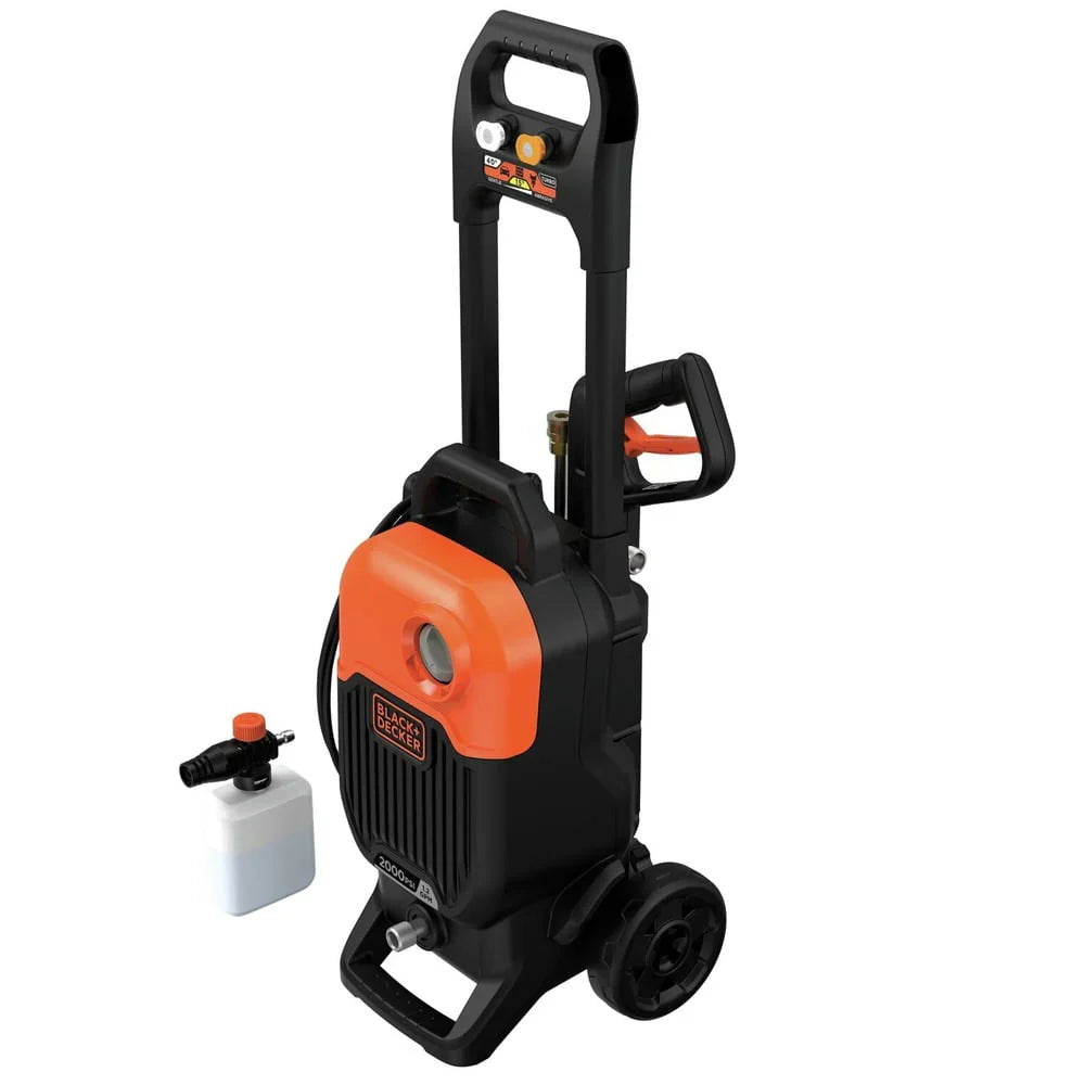 2026 NEW Black & Decker BEPW2000 2000 max PSI 1.2 GPM Corded Cold Water Pressure Washer