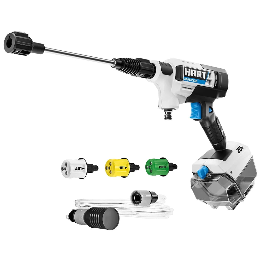 2026 NEW HART 20-Volt Cordless Brushless 600PSI Power Cleaner Kit (1) 20-Volt 4.0Ah Lithium-Ion Battery