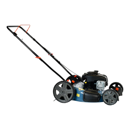 2026 NEW SENIX Gas Lawn Mower, 21-Inch, 125 cc 4-Cycle Briggs & Stratton Engine, 2-In-1 Push Lawnmower, 6-Position Height Adjustment with 11-Inch Rear Wheels, LSPG-M4, Blue