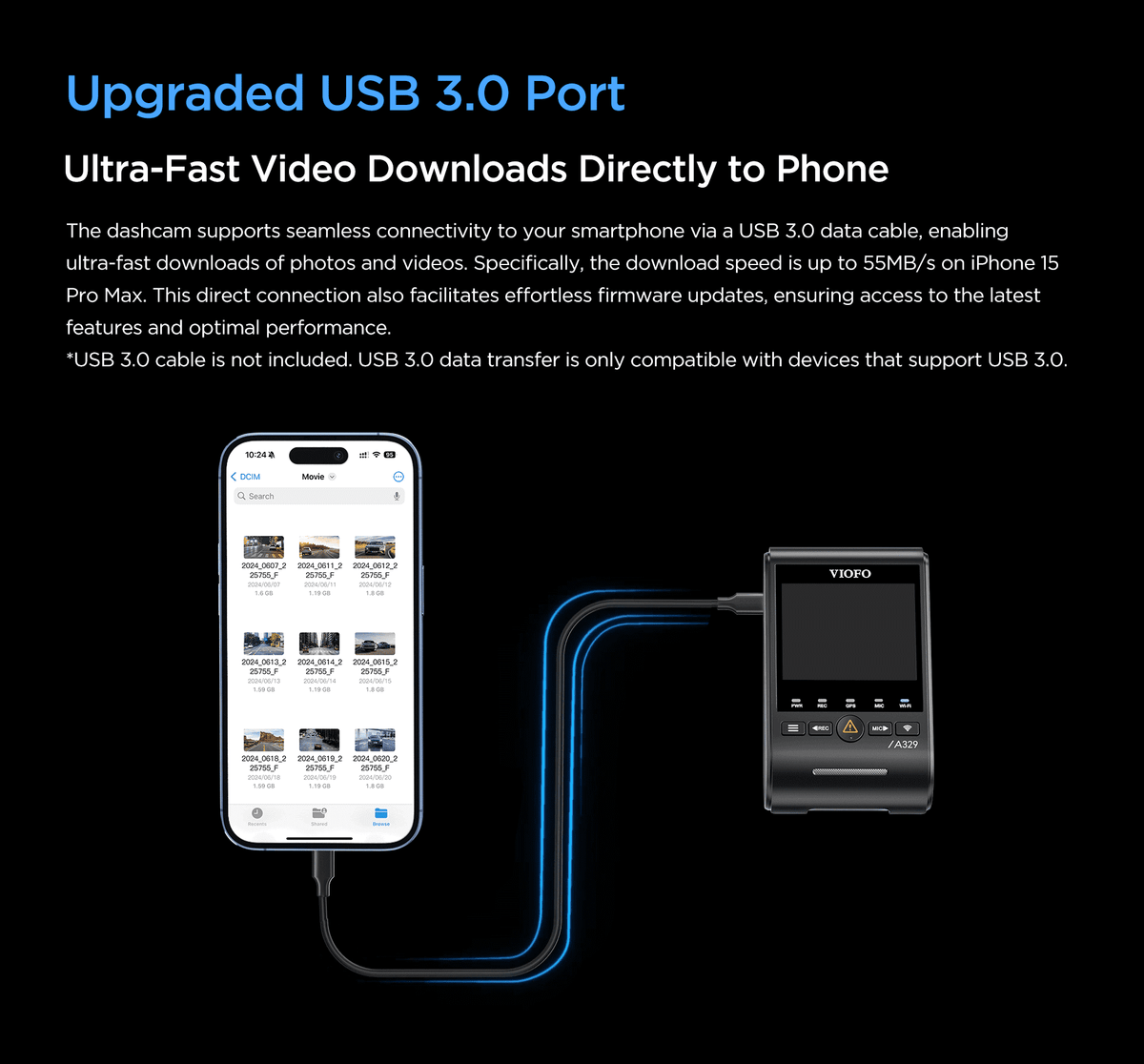2026 NEW VIOFO A329 2CH First 4K 60FPS Front and 2K Rear Wi-Fi 6 Dash Cam HDR with Sony STARVIS 2 Sensors Support SSD Storage