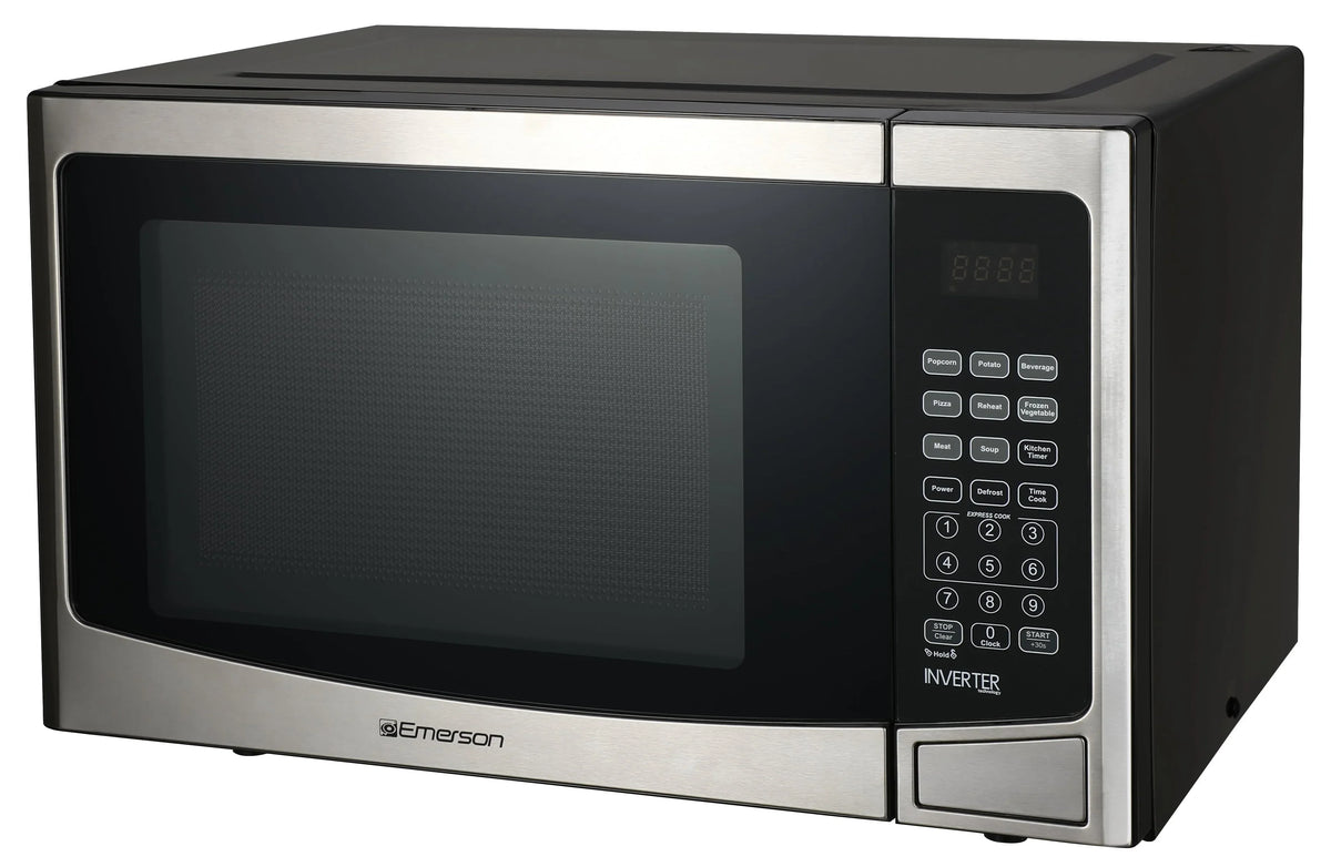 2026 NEW Emerson 1.2 Cu Ft, 1000W Stainless Steel Countertop Microwave Oven with Inverter Technology, Touch Control, MWI1212SS