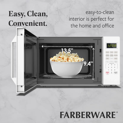 2026 NEW Farberware 1.1 Cu. Ft. 1000-Watt Compact Microwave Oven, Black