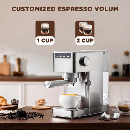 2026 NEW Auertech Espresso Machine Cappuccino Coffee Maker with Milk Frother, Steamer & 41 oz Water Tank, New