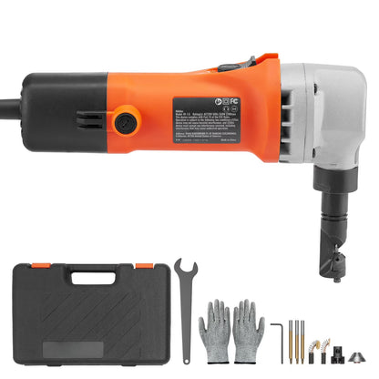 2026 NEW KFFKFF Sheet Metal Nibbler, 550W Powerful 2200 RPM High Speed, 360 Degree Rotation Electric Nibbler Metal Cutter