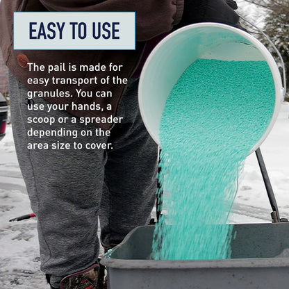 2026 NEW Safe Paw Pet Safe Ice Melt, 100% Salt and Chloride free with Traction Agent, Non-Toxic, Fast Acting, Lasts 3X Longer -C 35 Lbs