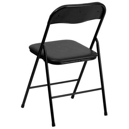2026 NEW Emma + Oliver 5 Piece Black Folding Game Room Card Table and Chair Set