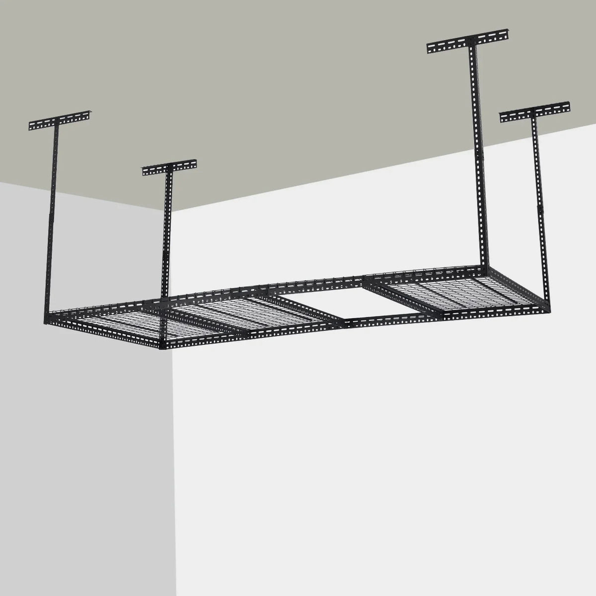 2026 NEW 4x6 Overhead Garage Storage Rack -C Heavy Duty Metal Ceiling Shelving, Adjustable Organization System for Garage -C 330lb Capacity, Easy Install
