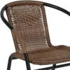 2026 NEW Emma + Oliver Indoor/Outdoor Stacking Rattan Restaurant Patio Chairs, Set of 2, Gray