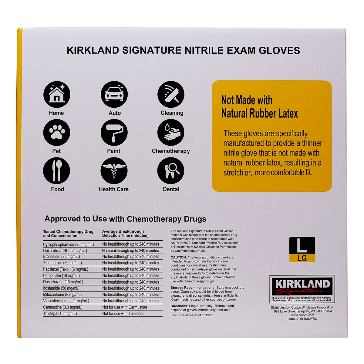 2026 NEW Kirkland Signature Nitrile Exam Gloves, 400-count, Size Large