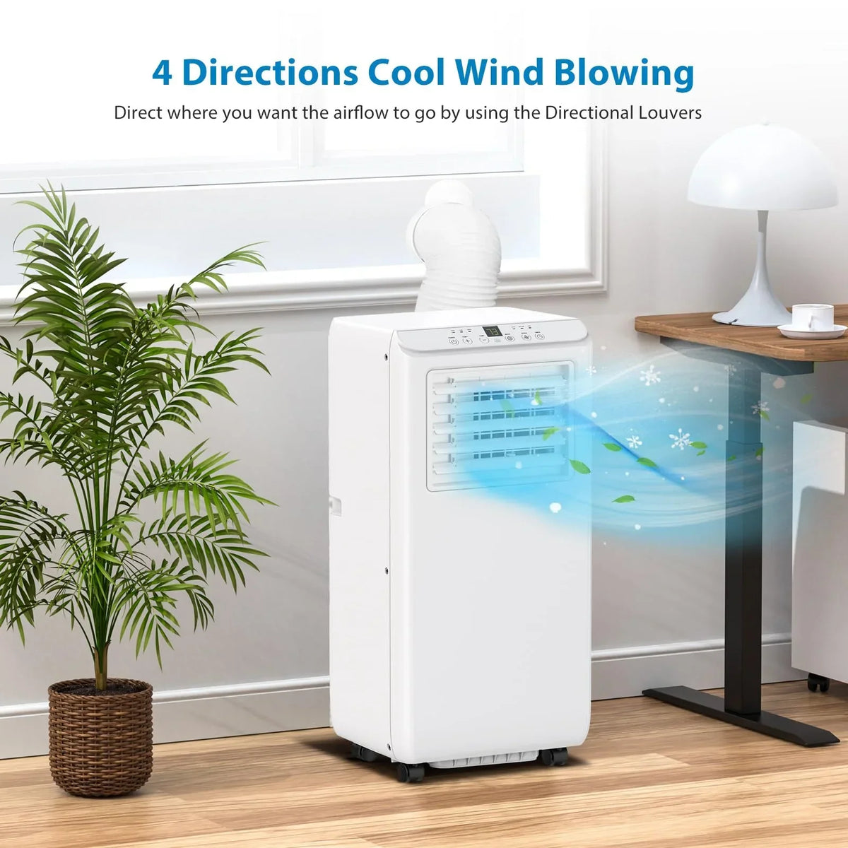 2026 NEW TROPOW Portable Air Conditioners 8000BTU, Air Conditioners 3-in-1 Cools up to 350 Sq. Ft, Indoor Standing AC Unit w/Dehumidifier, Window Kit, White