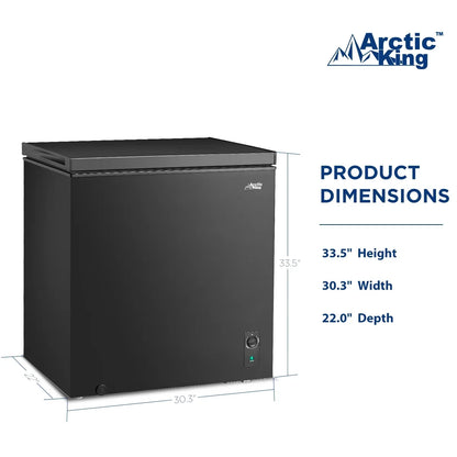 2026 NEW Arctic King 7.0 Cu ft Chest Freezer, Convertible, Black