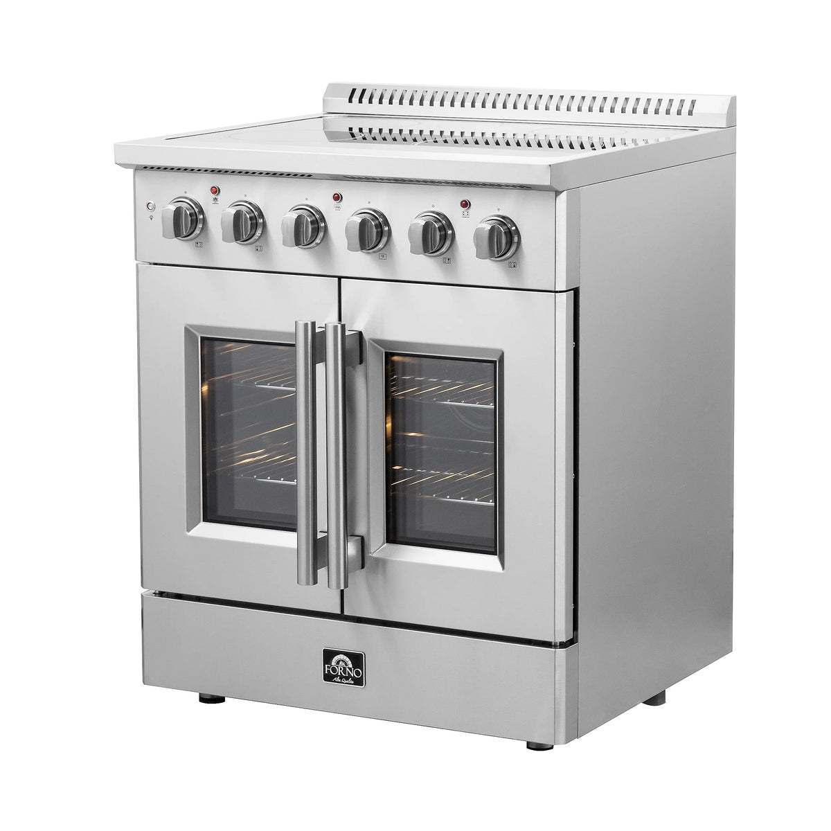 2026 NEW Forno Galiano 30-Inch Freestanding French Door Electric Range, True Convection, Energy Efficient