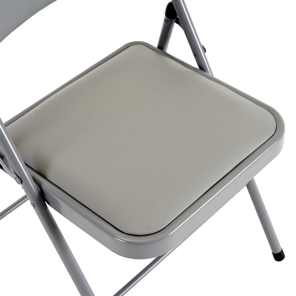 2026 NEW 6 Pack Gray Folding Chairs with Padded Seats, Portable Stackable Foldable Chairs for Indoor & Outdoor, Commercial Seat with Metal Frame for Events Office Wedding Party, 330lbs Capacity