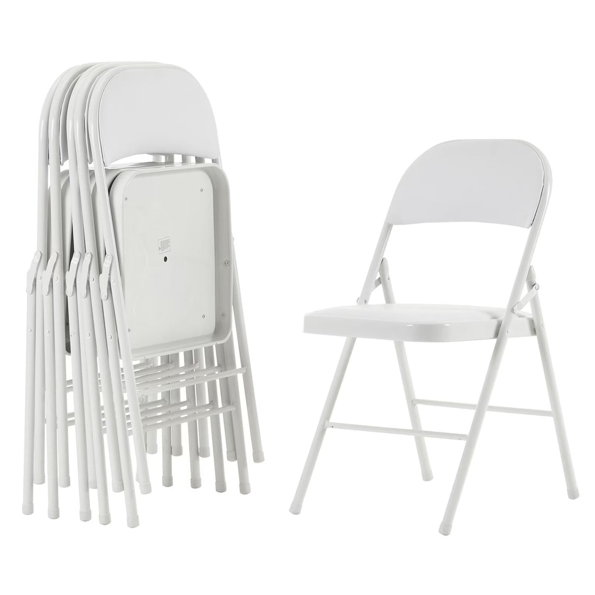 2026 NEW 6 Pack Gray Folding Chairs with Padded Seats, Portable Stackable Foldable Chairs for Indoor & Outdoor, Commercial Seat with Metal Frame for Events Office Wedding Party, 330lbs Capacity