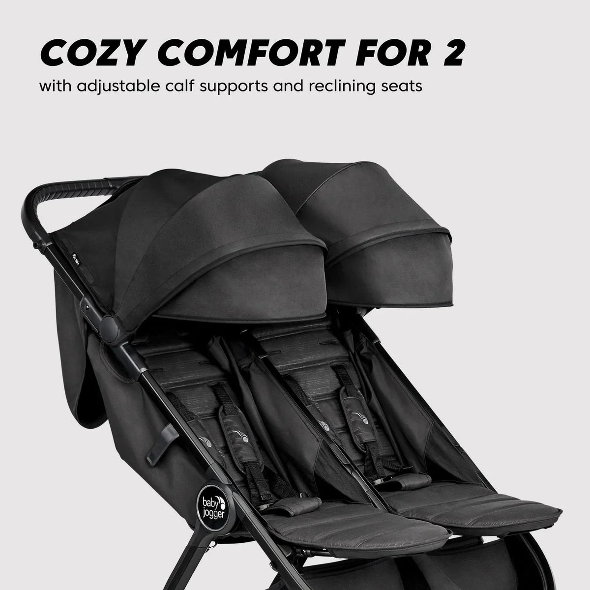 2026 NEW Baby Jogger City Tour 2 Double Stroller. Pitch Black