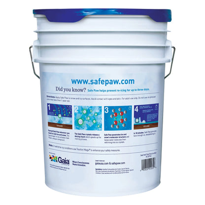 2026 NEW Safe Paw Pet Safe Ice Melt, 100% Salt and Chloride free with Traction Agent, Non-Toxic, Fast Acting, Lasts 3X Longer -C 35 Lbs