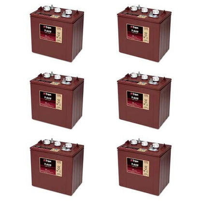 2026 NEW Trojan T-605 6V 210Ah Flooded Lead Acid GC2 Deep Cycle Battery x6