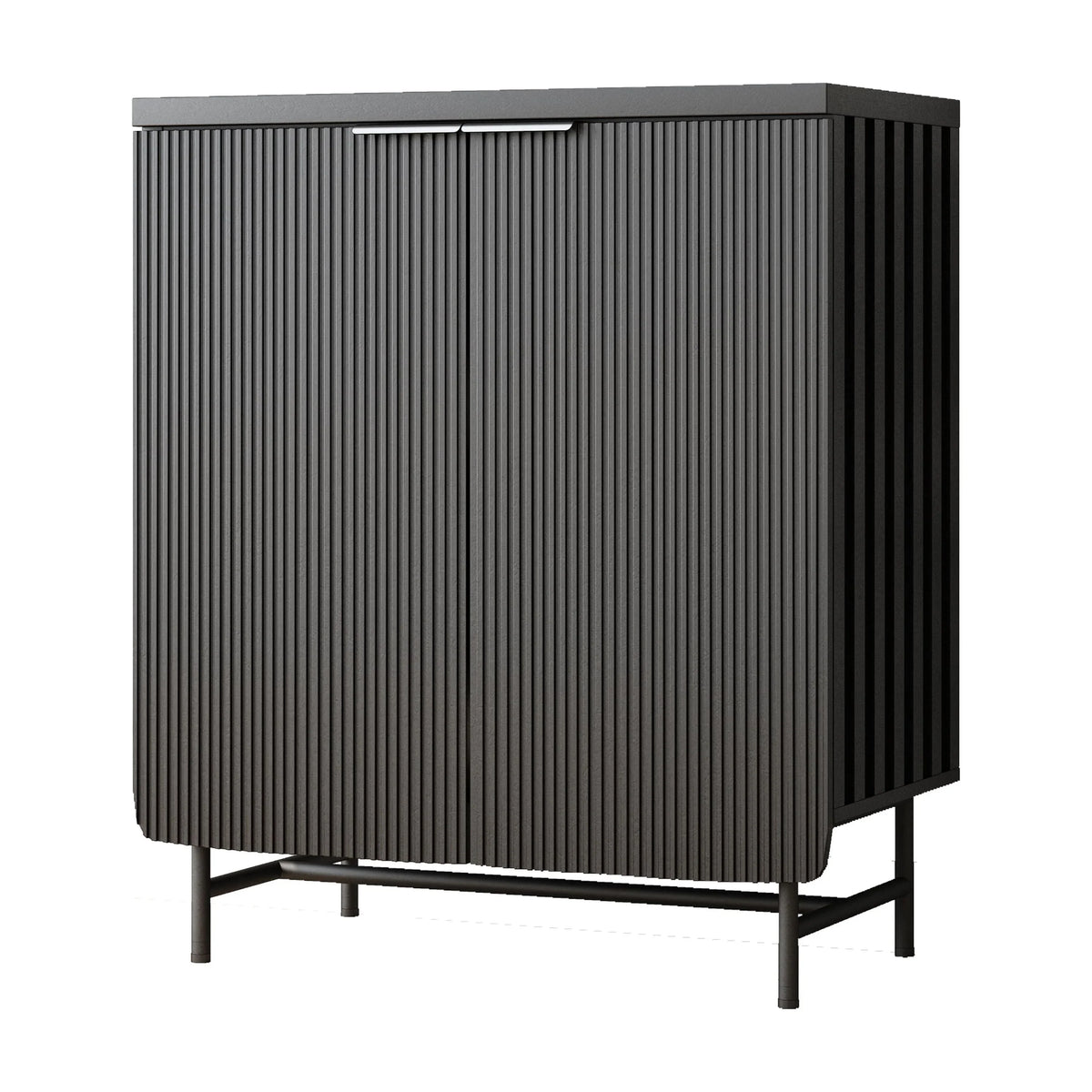 2026 NEW Vivvoo 30" Wood Nightstand Fluted Door Accent Cabinet
