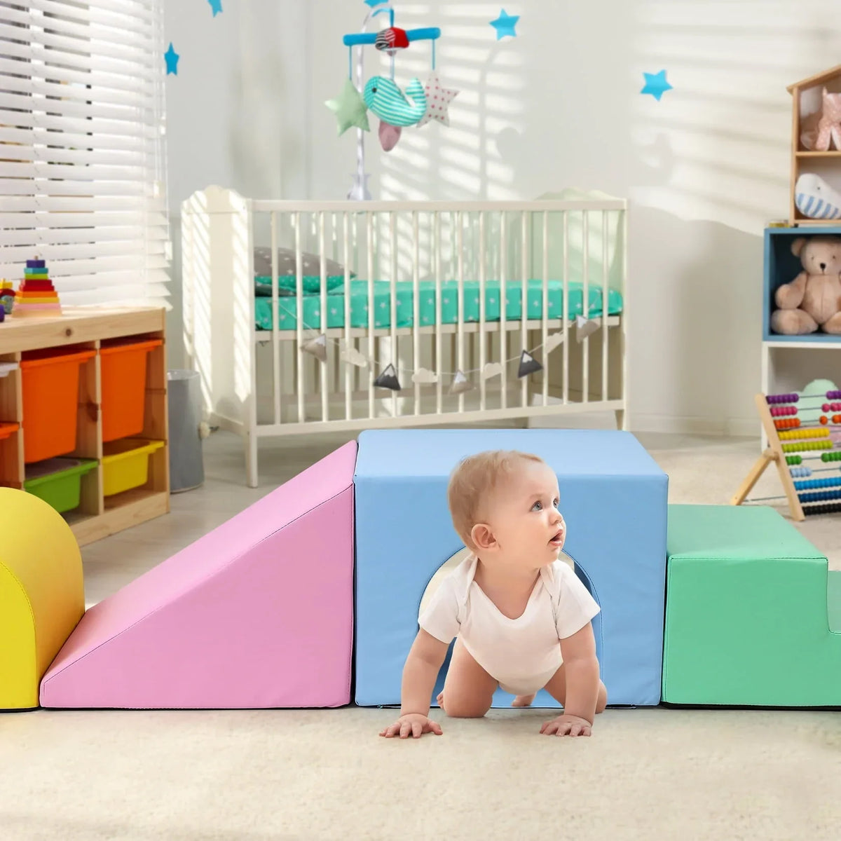 2026 NEW Soft Climbing Indoor Set, Foam Climbing Blocks for Toddlers, Climbing, and Sliding Activity Play Set,4PCS